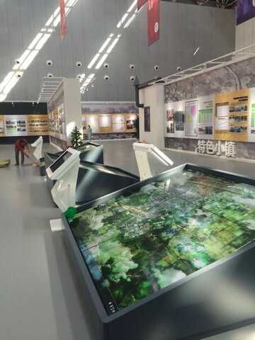 宿遷市建市20周年展覽館信息發(fā)布、觸摸設備均由米可提供